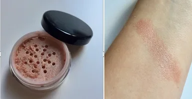 Strobing highlighter swatches mattify cosmetics natural vegan makeup glowy looks