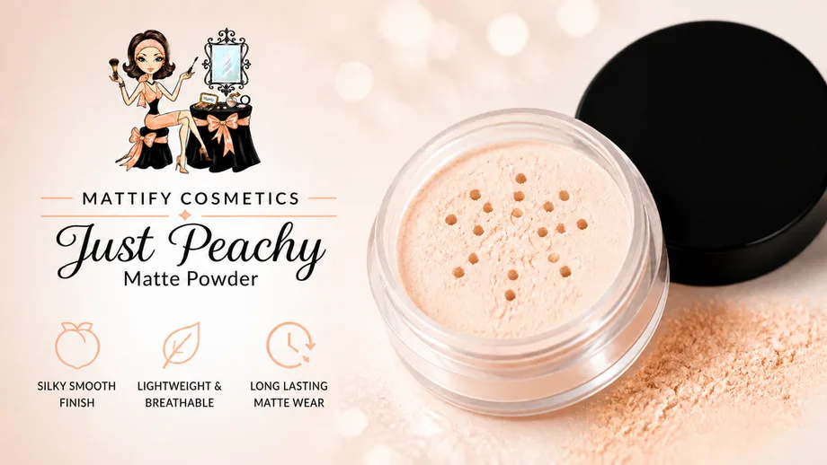 Peachy face powder how to get glowing young looking skin with oil-control face powder by Mattify Cosmetics