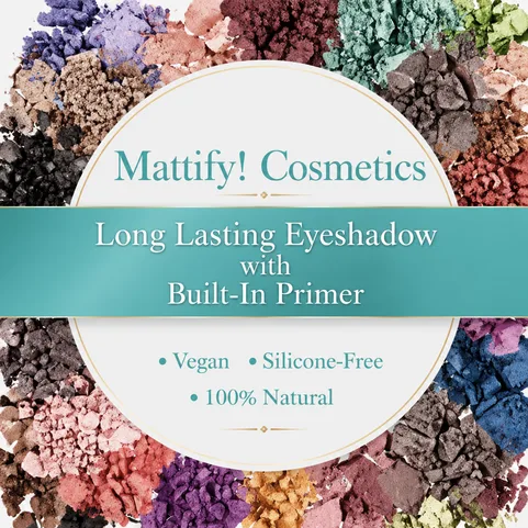 best eyeshadow for oily eye lids vegan makeup long lasting eye shadow matte brown sparkly black purple teal high impact mattify cosmetics