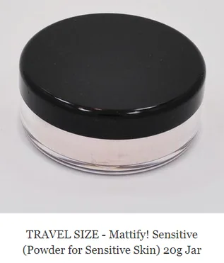 travel size products miniature makeup Mattify cosmetics ultra matte invisible oil control powder for oily skin to prevent acne blackheads and get clear skin no makeup look primer to use before foundation 