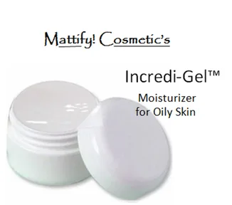Light Weight Gel Moisturizer for Oily Skin: Incredi-Gel by Mattify Cosmetics Vegan Skincare Products for Acne Prone Skin, Hydrator That Will Not Clog Pores or Cause Breakouts 