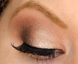 Naked eyeshadow look natural makeup looks champagne nude eye shadow by Mattify cosmetics crease-free long lasting eye makeup for oily eye lids earth angel satin beige color 