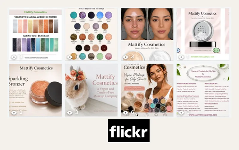 Mattify Cosmetics Photo Gallery of all products offered by this vegan makeup and skincare company - products for oily skin and acne 