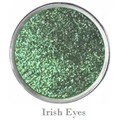 Sparkly green eye shadow st patricks day eye makeup long lasting eye makeup with built in primer Mattify cosmetics crease-free eyeshadow for long wear on oily eye lids irish eyes
